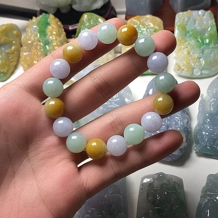 未镶嵌挂件翡翠手链