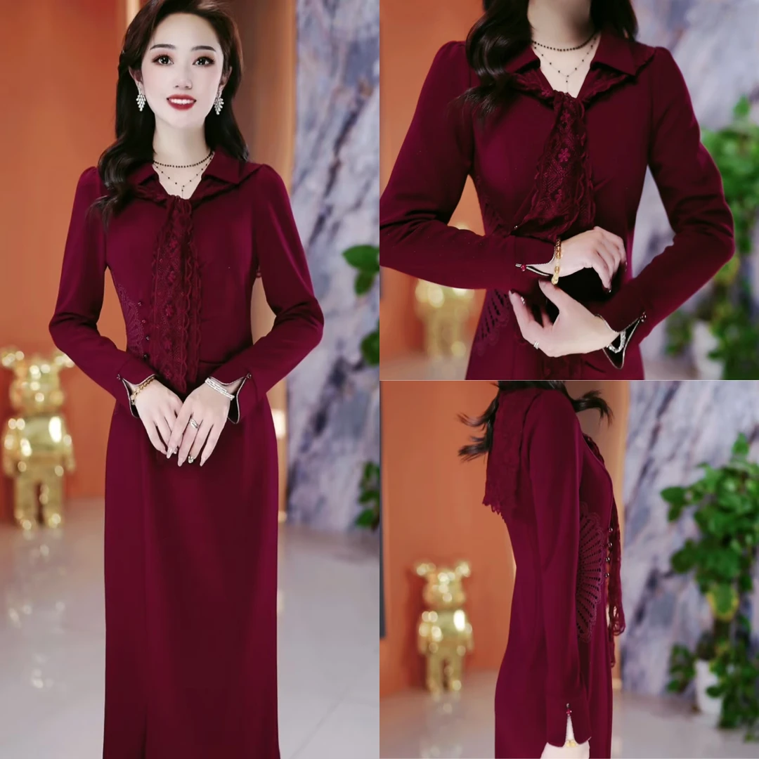 春季新款连衣裙2025春季气质韩版显瘦百搭收腰连衣裙YX25J187款