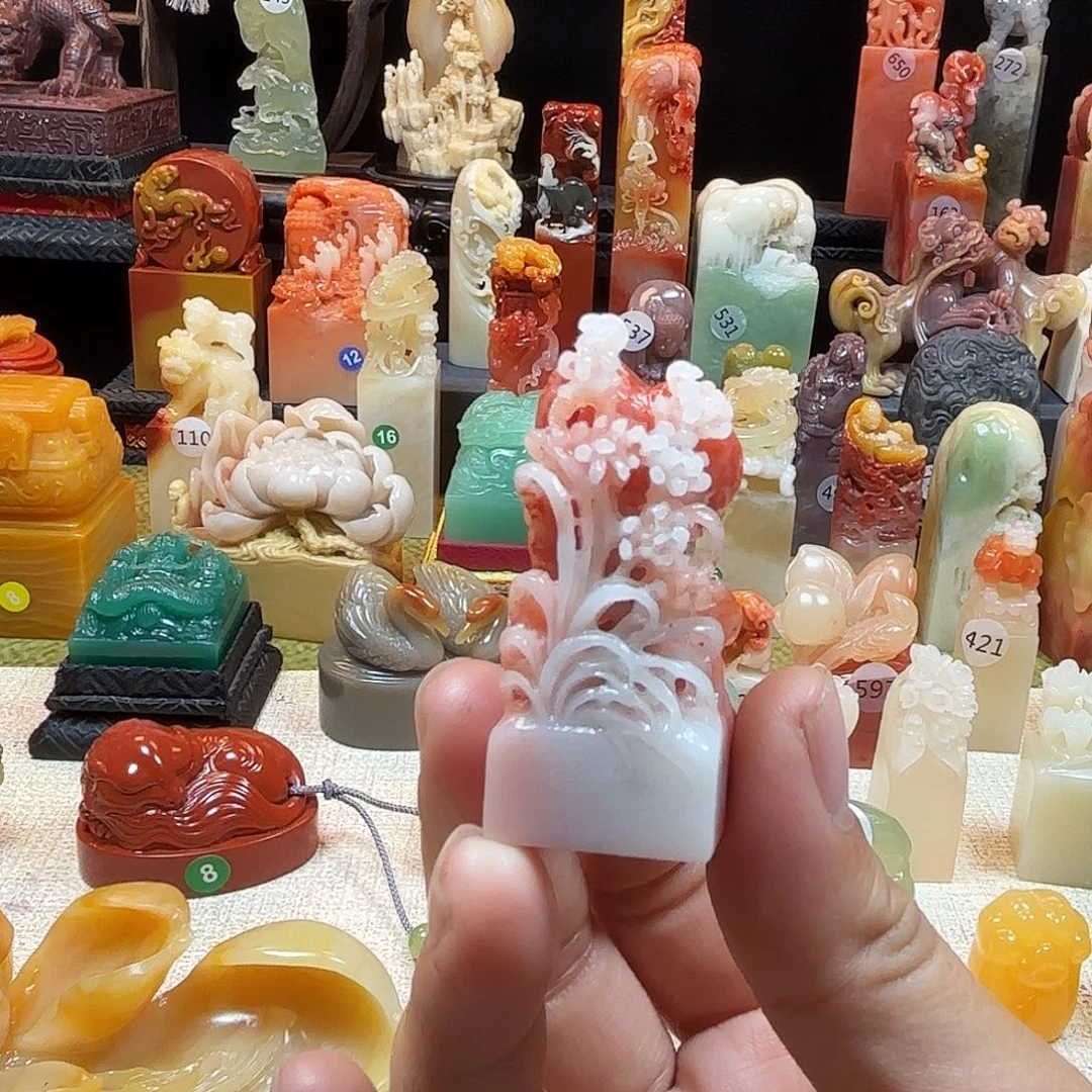 寿山石印石兰花精品