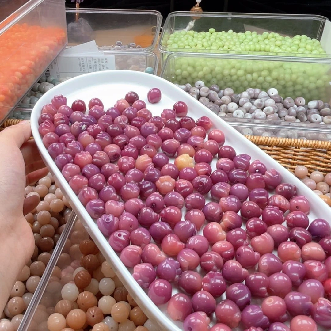 白玉菩提吊坠q/12mm/20+2k乌梅紫