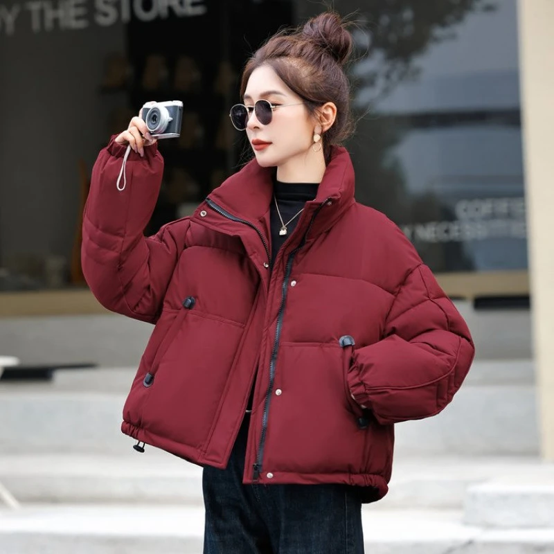 短款棉服女小个子冬装2025新款韩版时尚立领棉袄高端加厚保暖外套