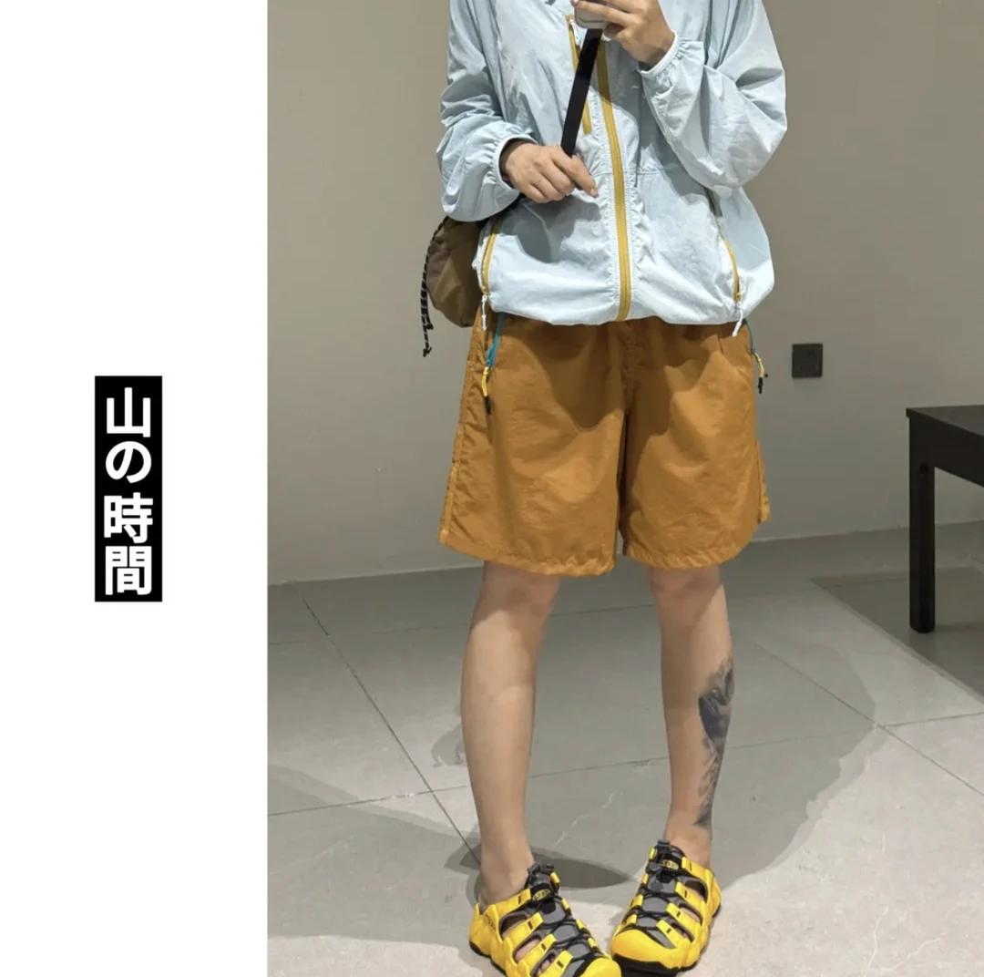 山系户外男女同款夏季运动徒步轻氧透气休闲短裤薄款速干五分裤