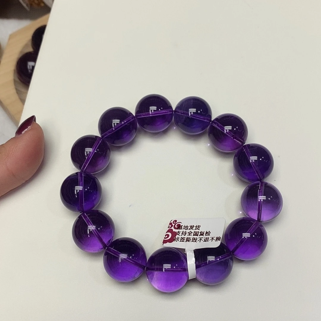 未镶嵌珠宝半成品紫晶17m