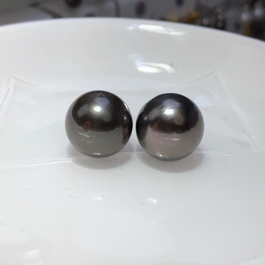 海水珍珠耳饰银S925镶嵌