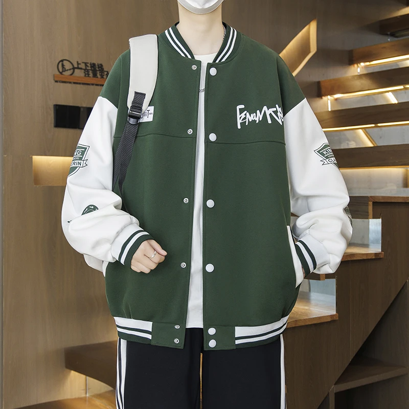 帅气卫衣韩版简约上衣潮流休闲ins男士夹克外套春秋百搭棒球服男