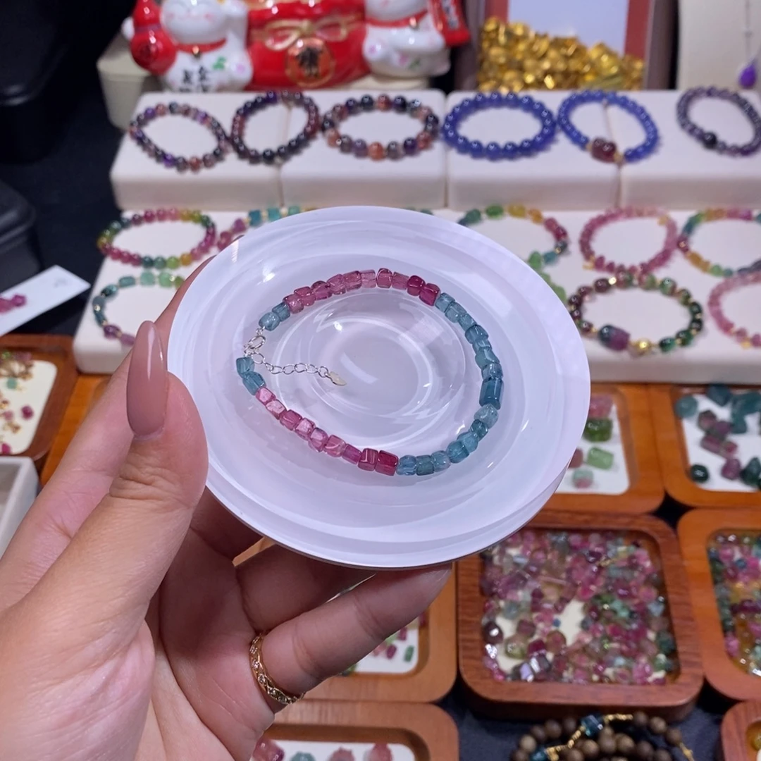 碧玺未镶嵌手链碧玺方糖