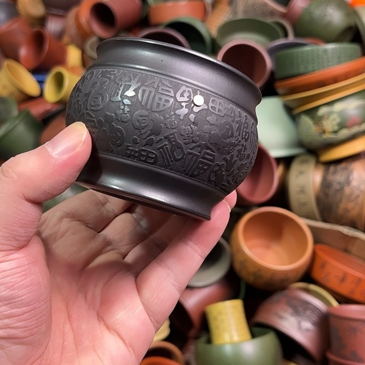 紫砂茶杯全手工紫砂主人杯