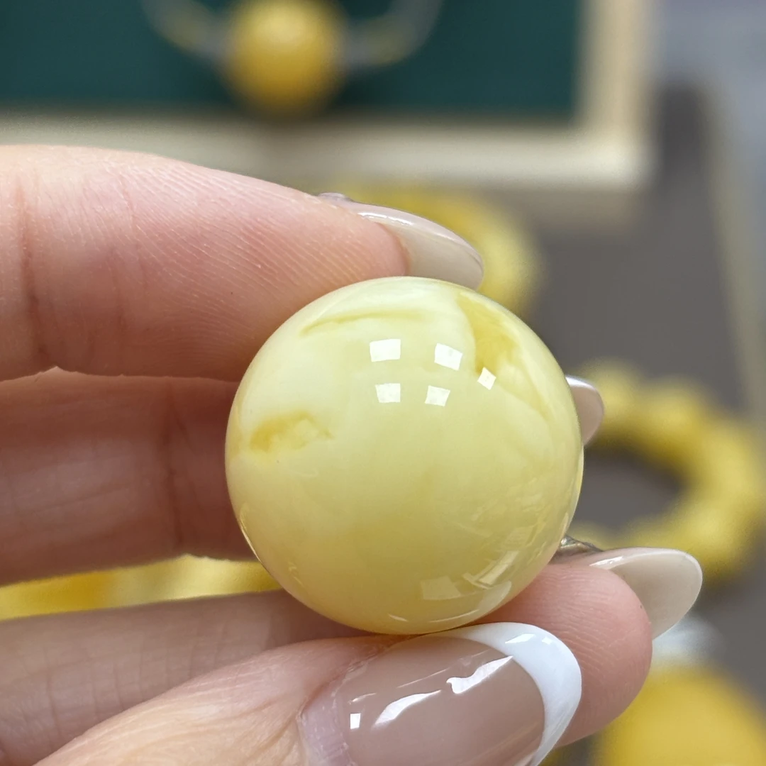 20.5mm 小妖珠宝天然原矿琥珀蜜蜡