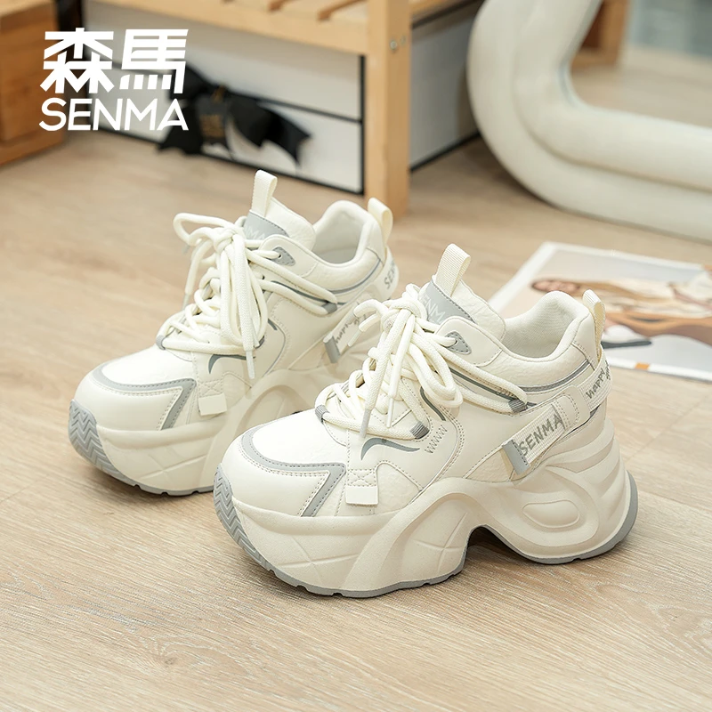 SENMA/森马小个子增高9cm厚底老爹鞋春季休闲厚底运动女鞋百搭
