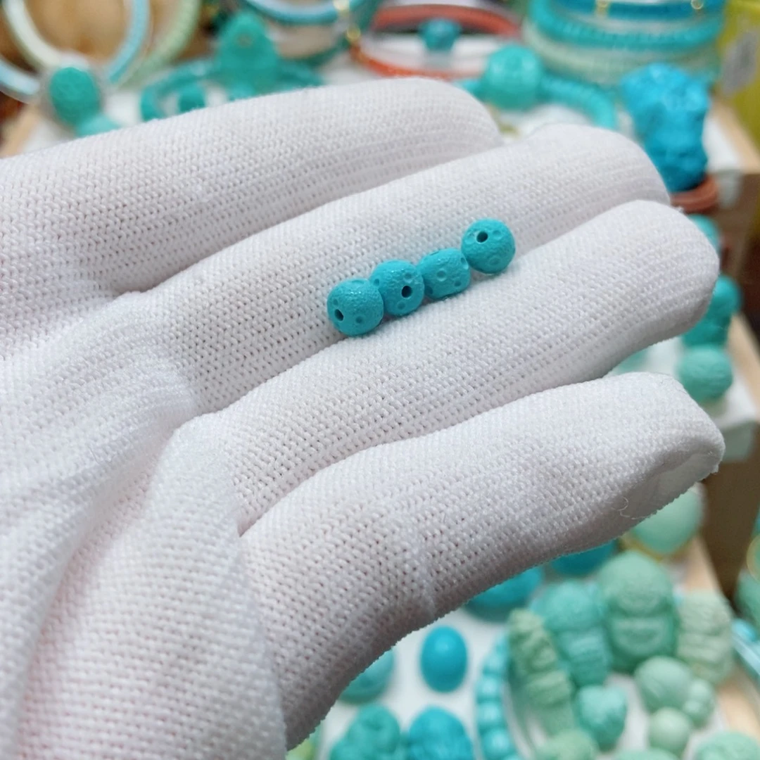 放***牛绿松石未镶嵌珠子