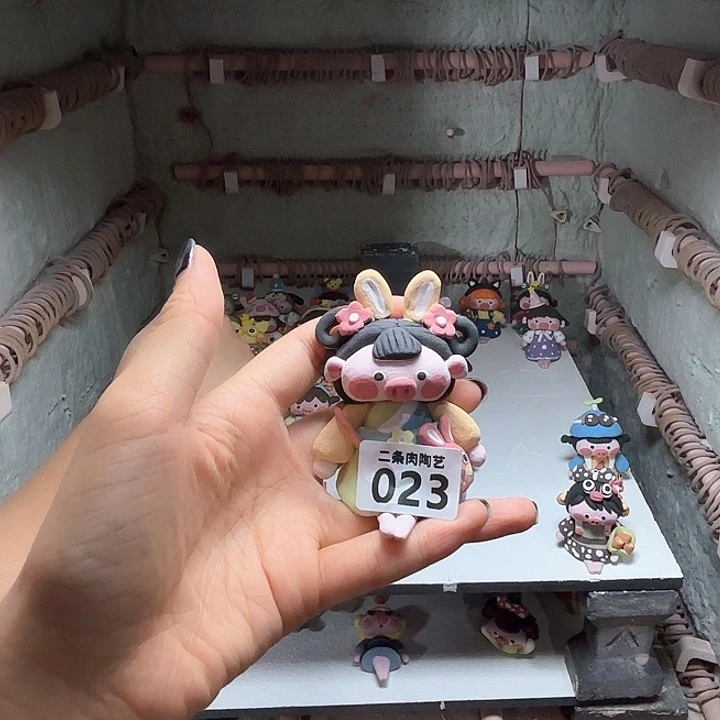 笨***茁摆件二条肉陶瓷摆件猪小妹猪猪猪
