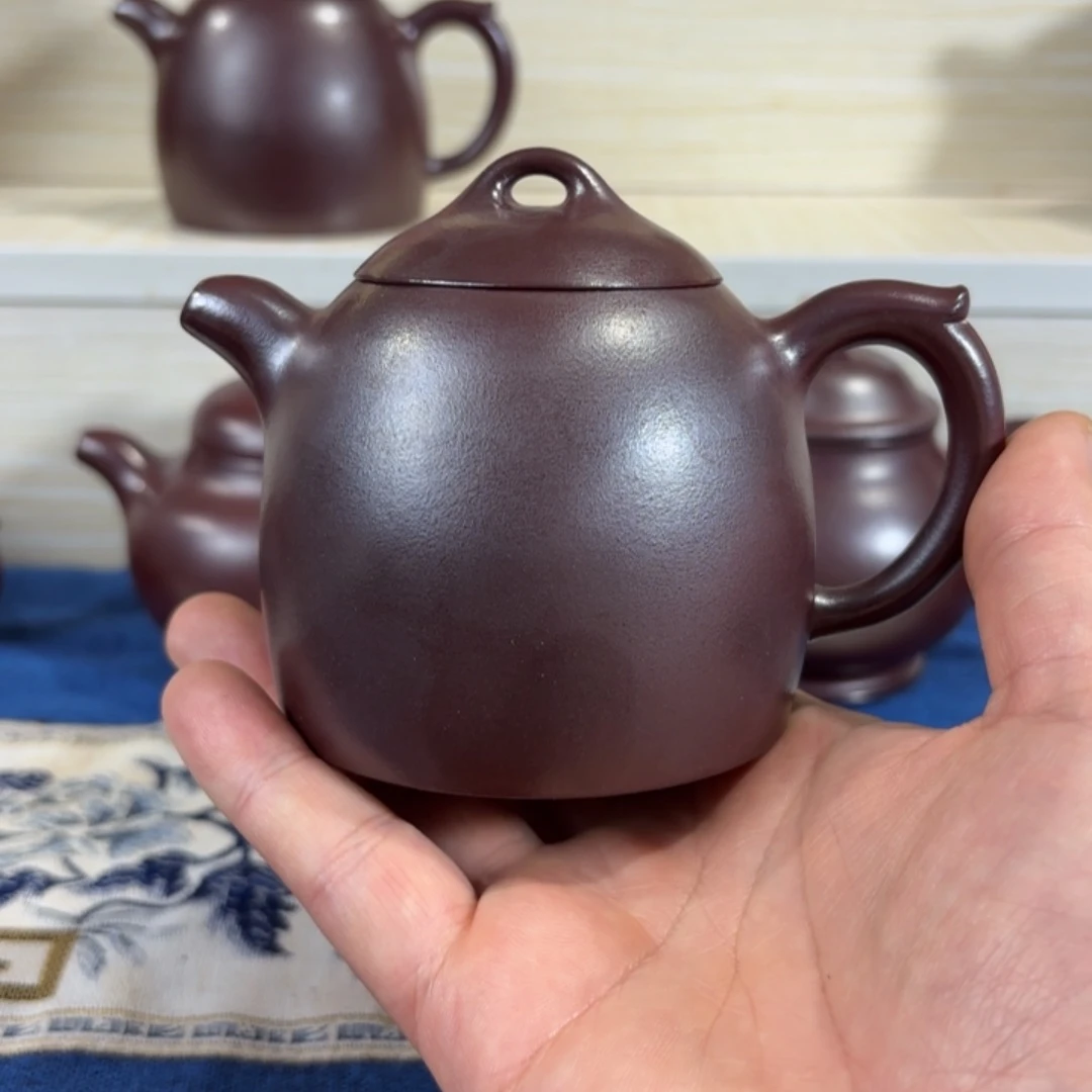 紫砂茶壶哈***张全手工高温龙血砂秦权壶