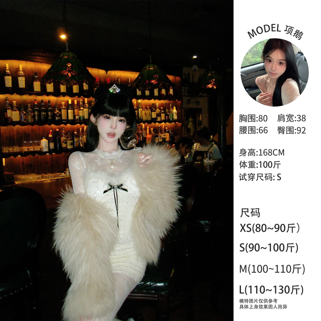 天鹅er 【北岛月光】时尚轻奢气质臀围连衣裙E24Q4188