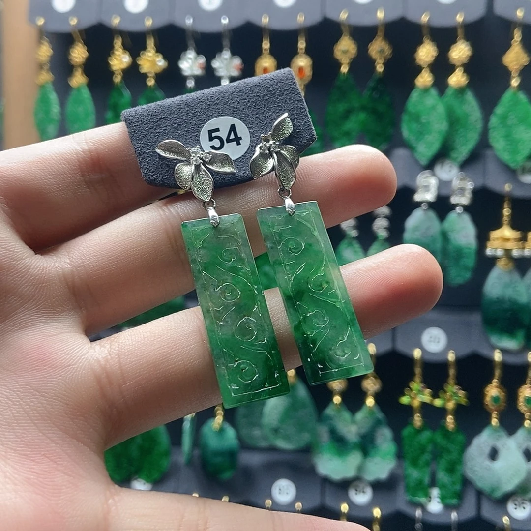 翡翠未镶嵌耳饰翡翠