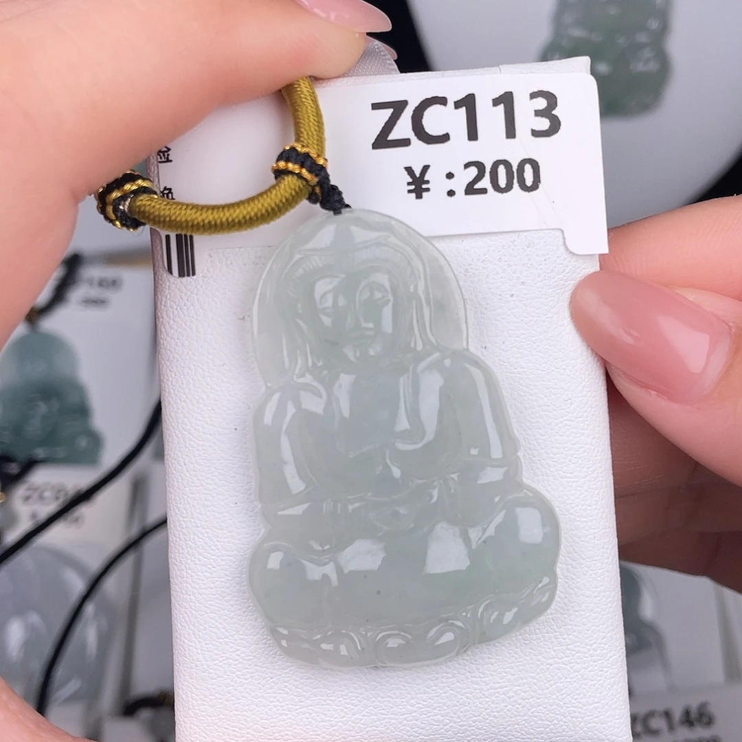翡翠未镶嵌颈饰zc113
