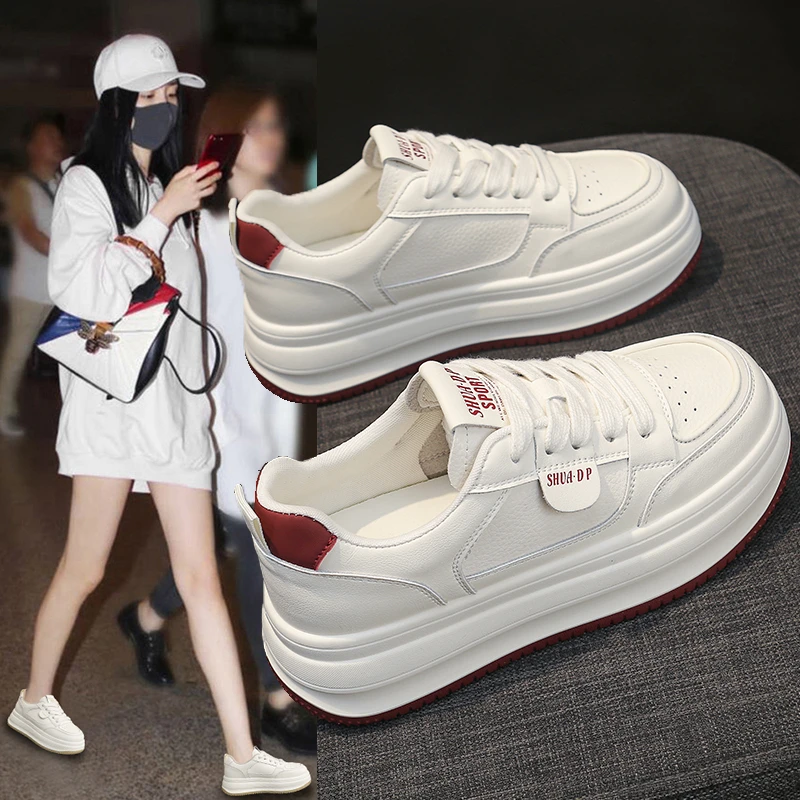 超软透气厚底小白鞋女轻便舒适运动鞋休闲百搭踩屎感防滑软底板鞋