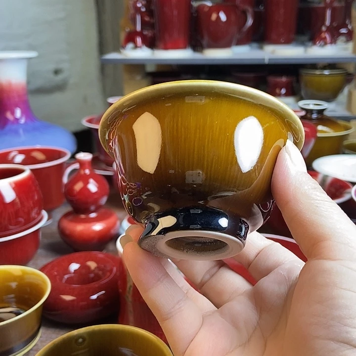 蔷*花景德镇名陶坊原矿郎红