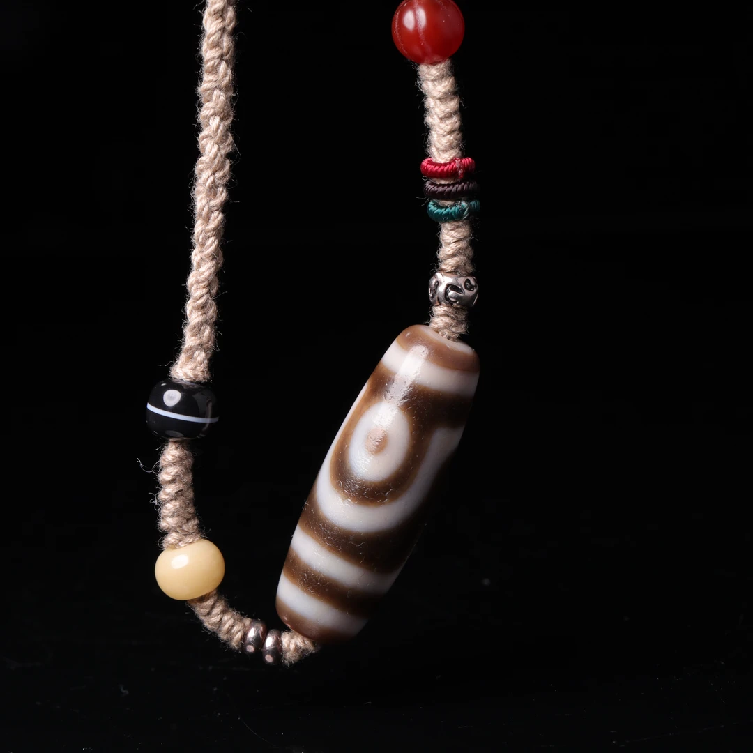 明代天然玛瑙镶蚀珠-CS