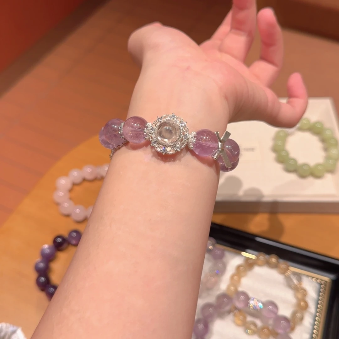 烟晶手链未镶嵌紫水晶