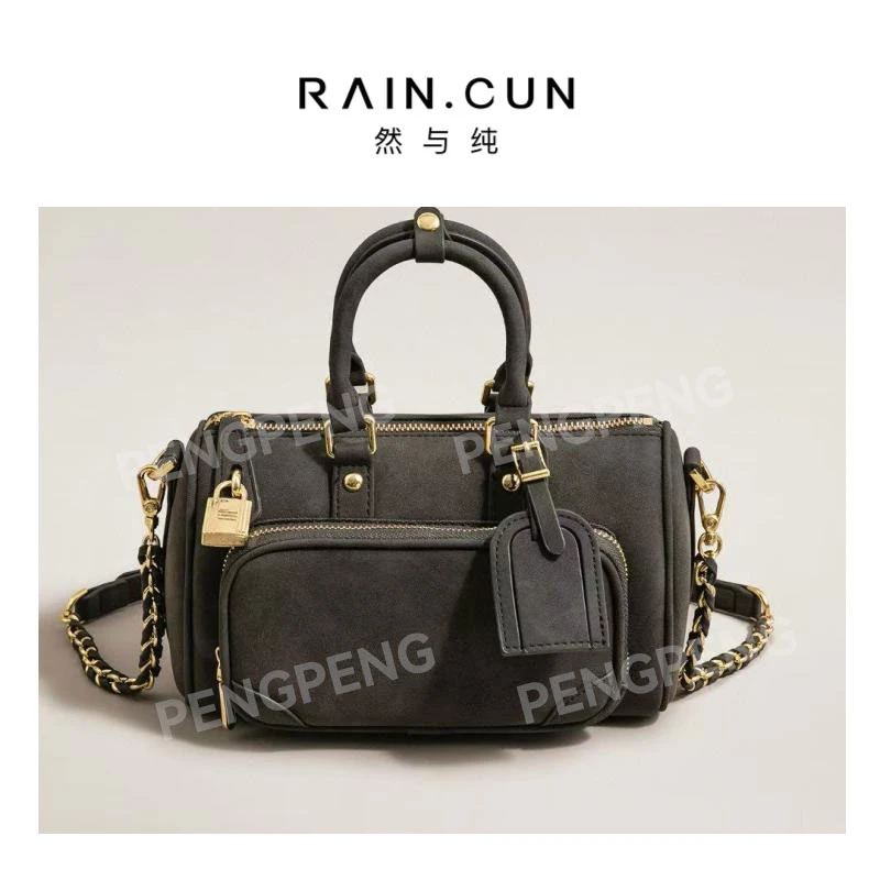 RAIN.CUN SK-92985-1-深灰 轻奢女士时尚通勤小众百搭斜挎包