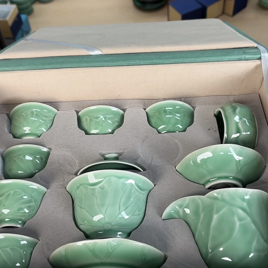 龙泉云间青瓷小米茶器