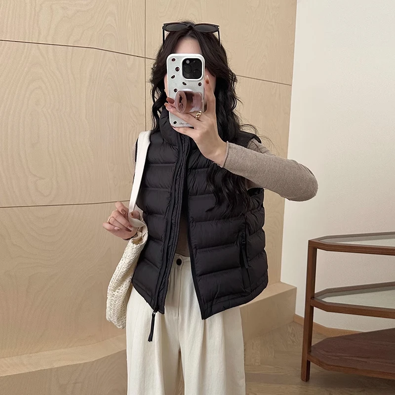 排骨棉马甲女短款加厚韩版宽松连帽坎肩外穿百搭马夹坎肩保暖外套