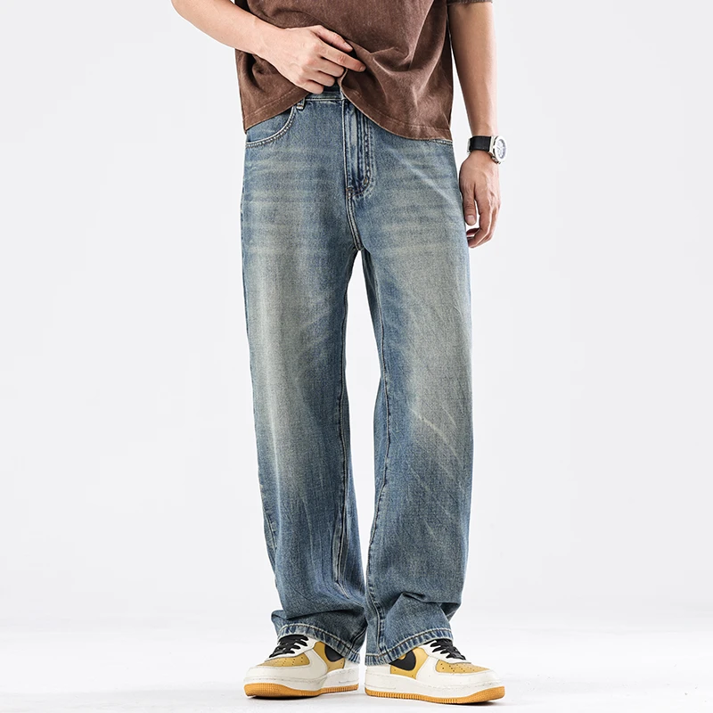 新款春夏美式复古潮牌宽松直筒新款春夏美式复古潮牌宽松直筒