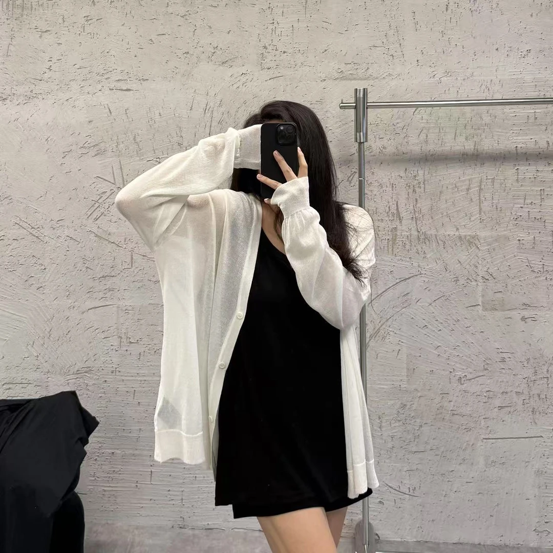 《大韩韩推荐》南油重磅开衫大码女装夏季显瘦百搭宽松长袖上衣外套