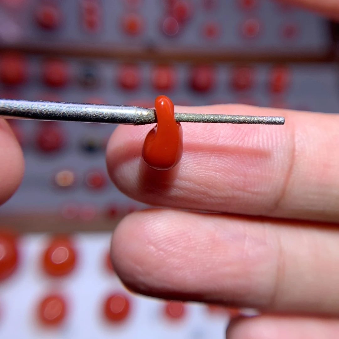 南红玛瑙柿子锦提溜未镶嵌