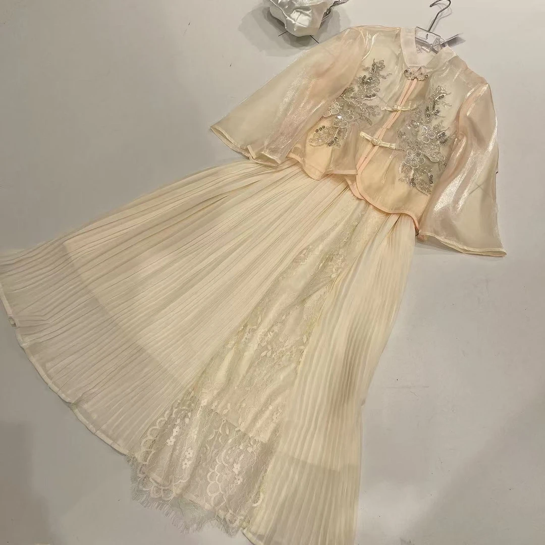 W00775国风休闲百搭裙套装