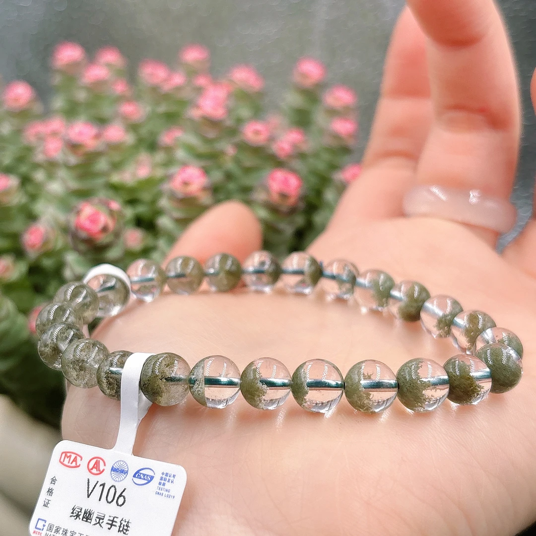 【阿波严选】天然水晶绿幽灵手链-V106