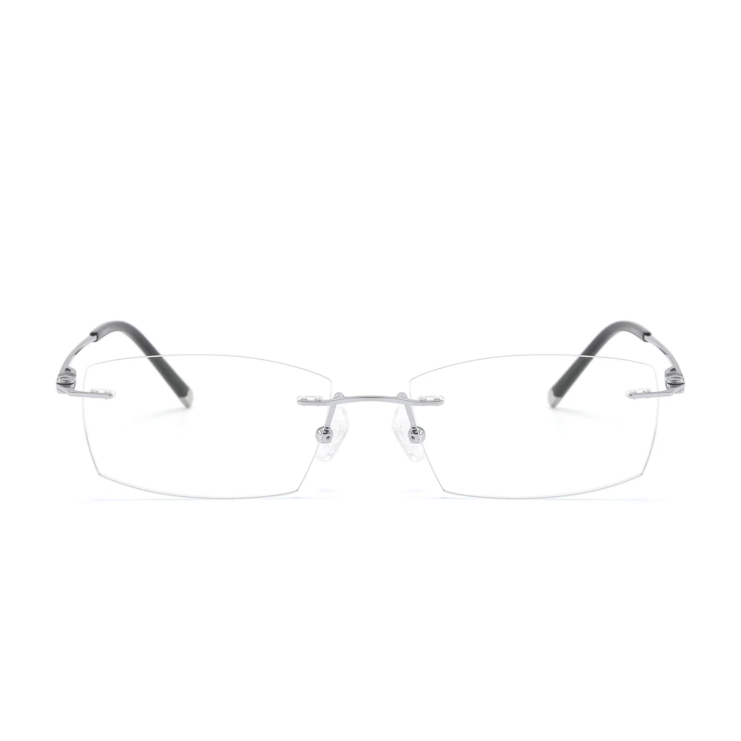 网红纯钛超轻6克无框高级感眼镜商务近视行政无框高档眼镜配眼镜