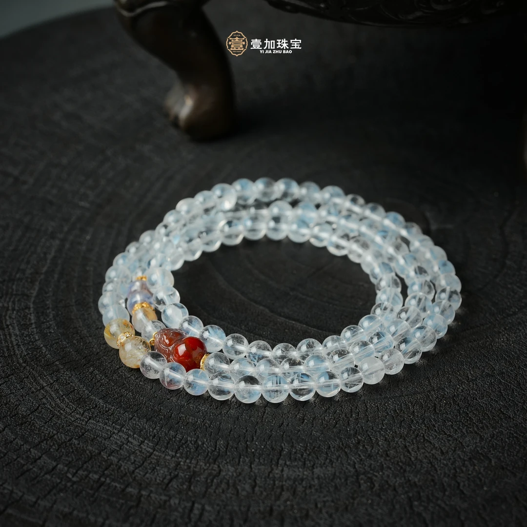 壹加师姐|手工设计荆棘px蓝针水晶多圈手串多样性发一7389n