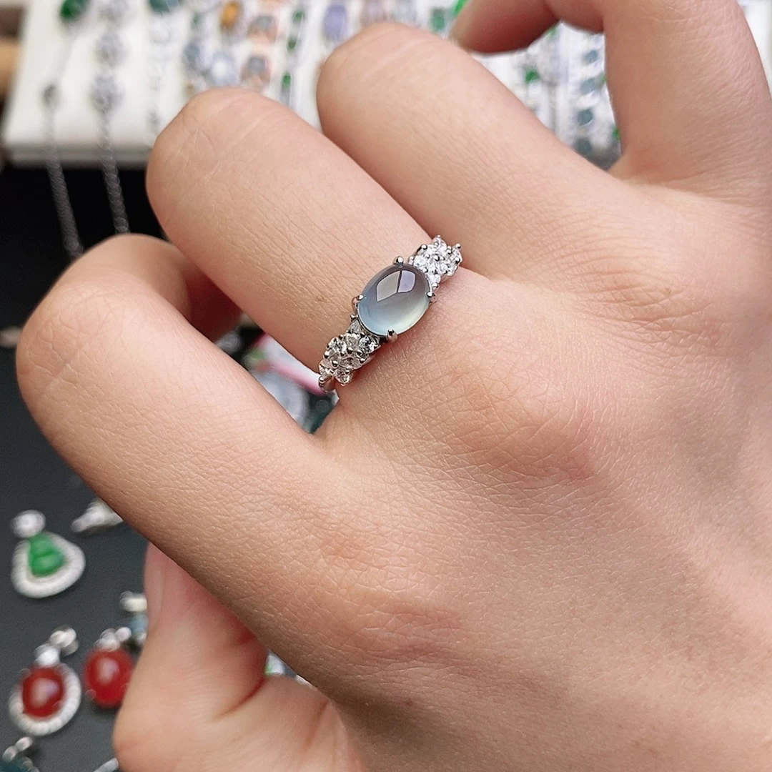 翡翠银S925镶嵌吊坠(赠链)