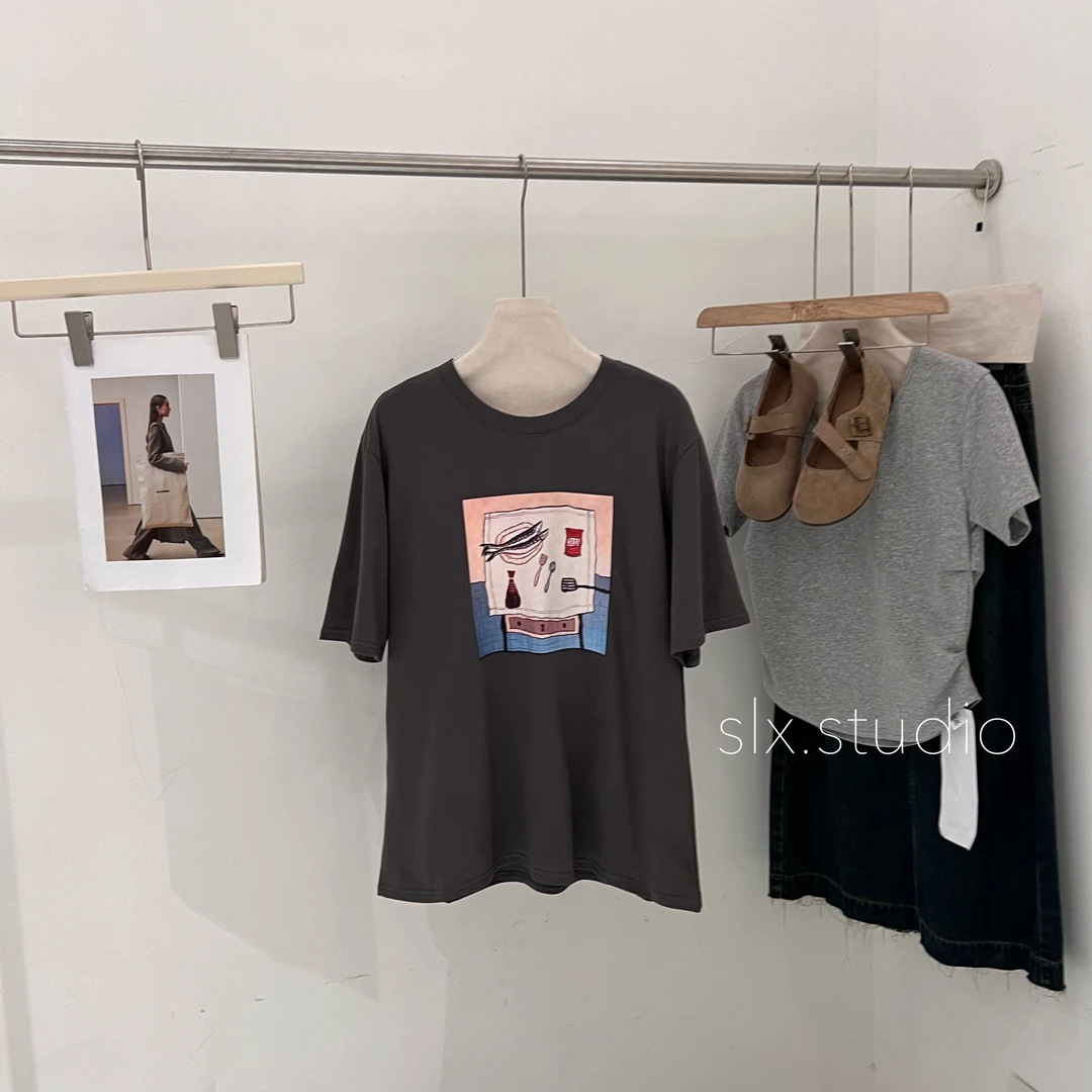 slx@ 6692 烤鱼餐桌T恤