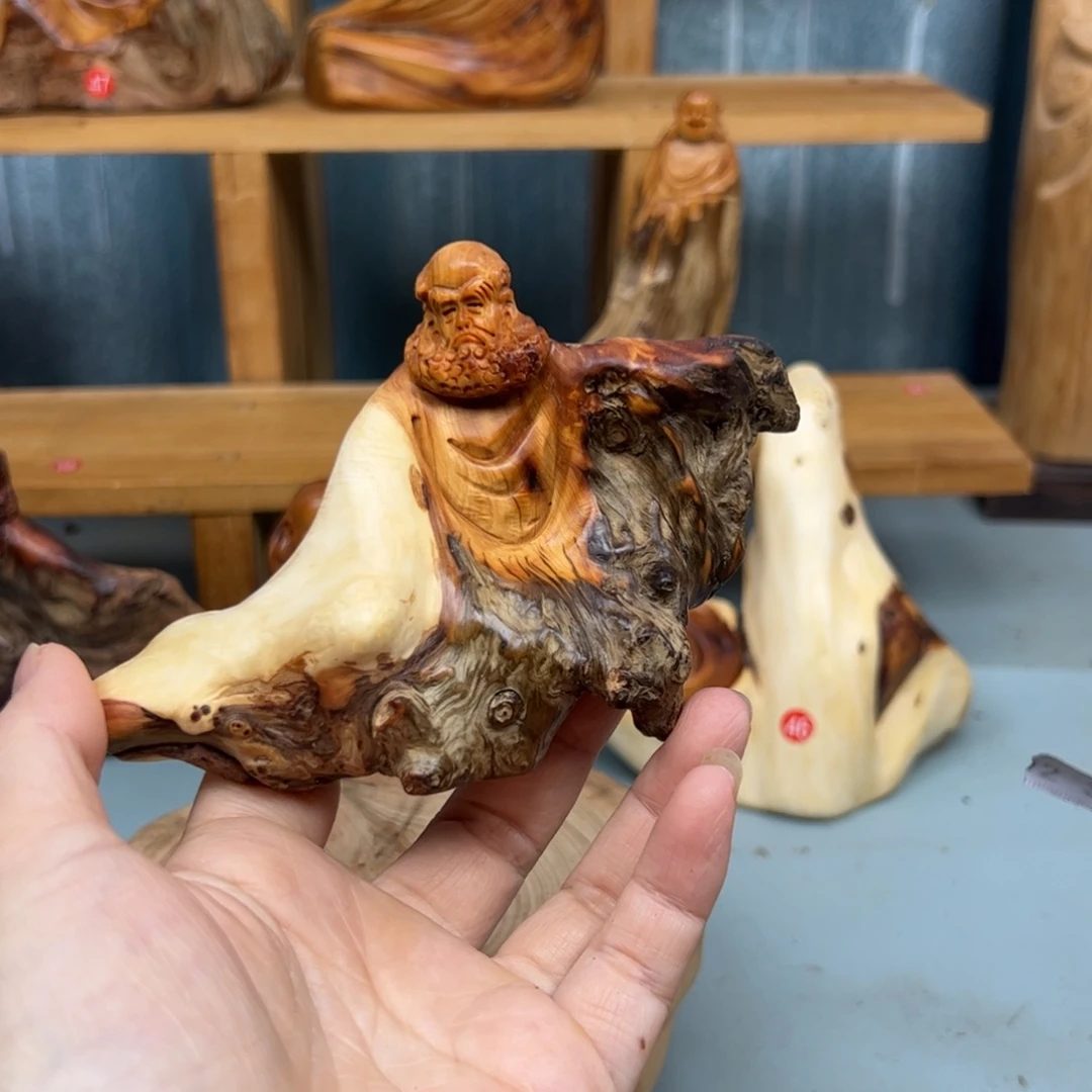 周***木崖柏木摆件手把件