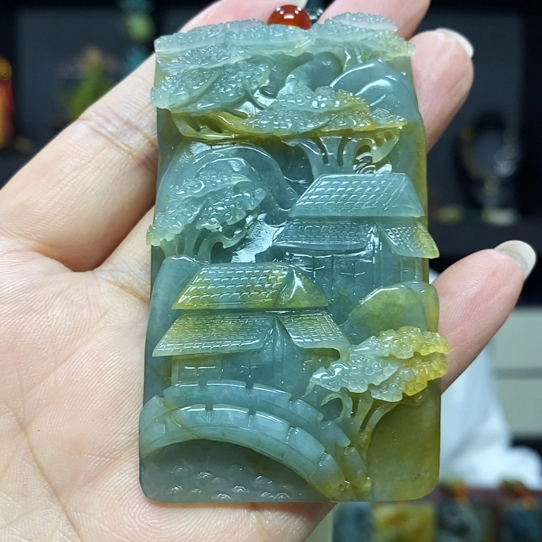 未镶嵌岫玉挂件吊坠项链