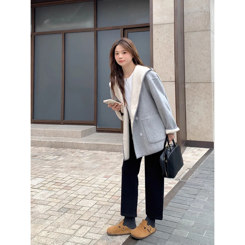 【ALINDM年中大清仓】胖mm高腰显瘦直筒裤子200斤九分加绒牛仔K1502