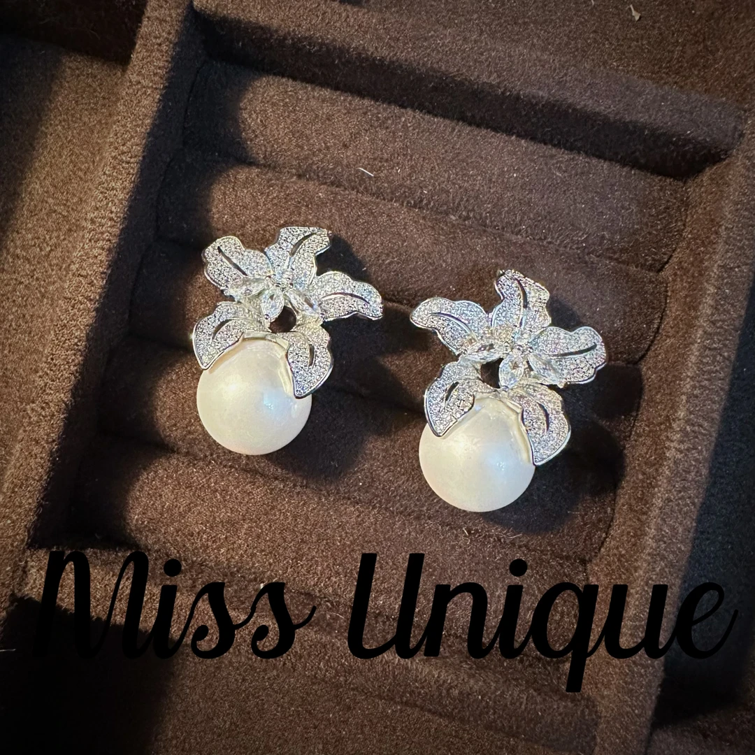 （希希） B602梨花白珠珠耳环