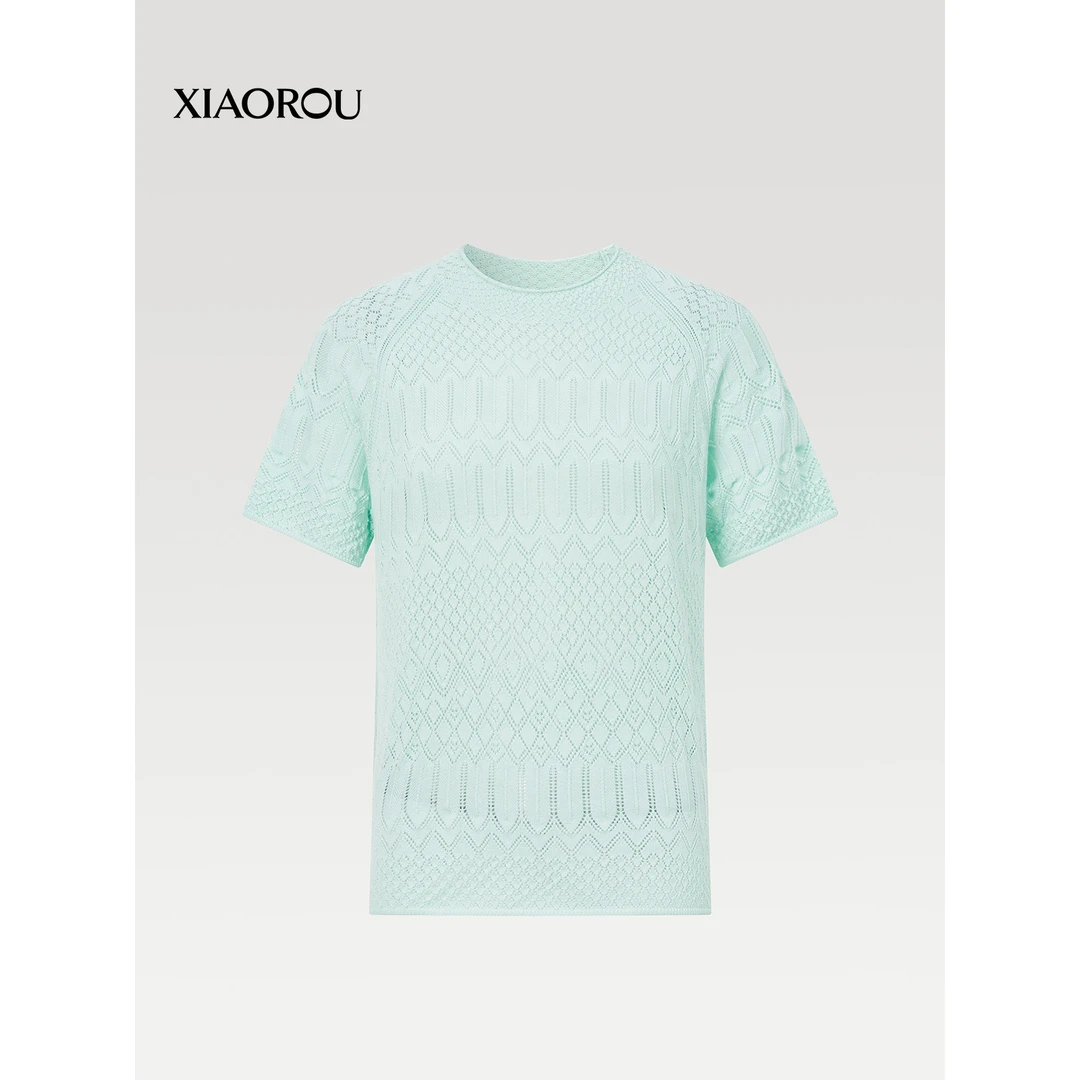 XIAOROU/小柔YM773 Biella Yarn精纺羊毛clean fit短袖