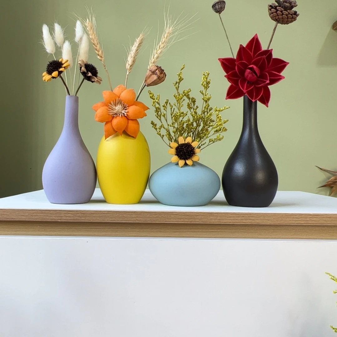 陶瓷花瓶花瓶带花高度20-30厘米左右