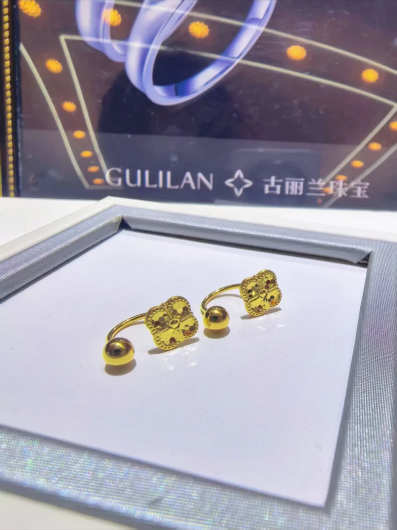 5G足金999 新款U型耳钉(进入选择款式,不支持七天无理由退货)
