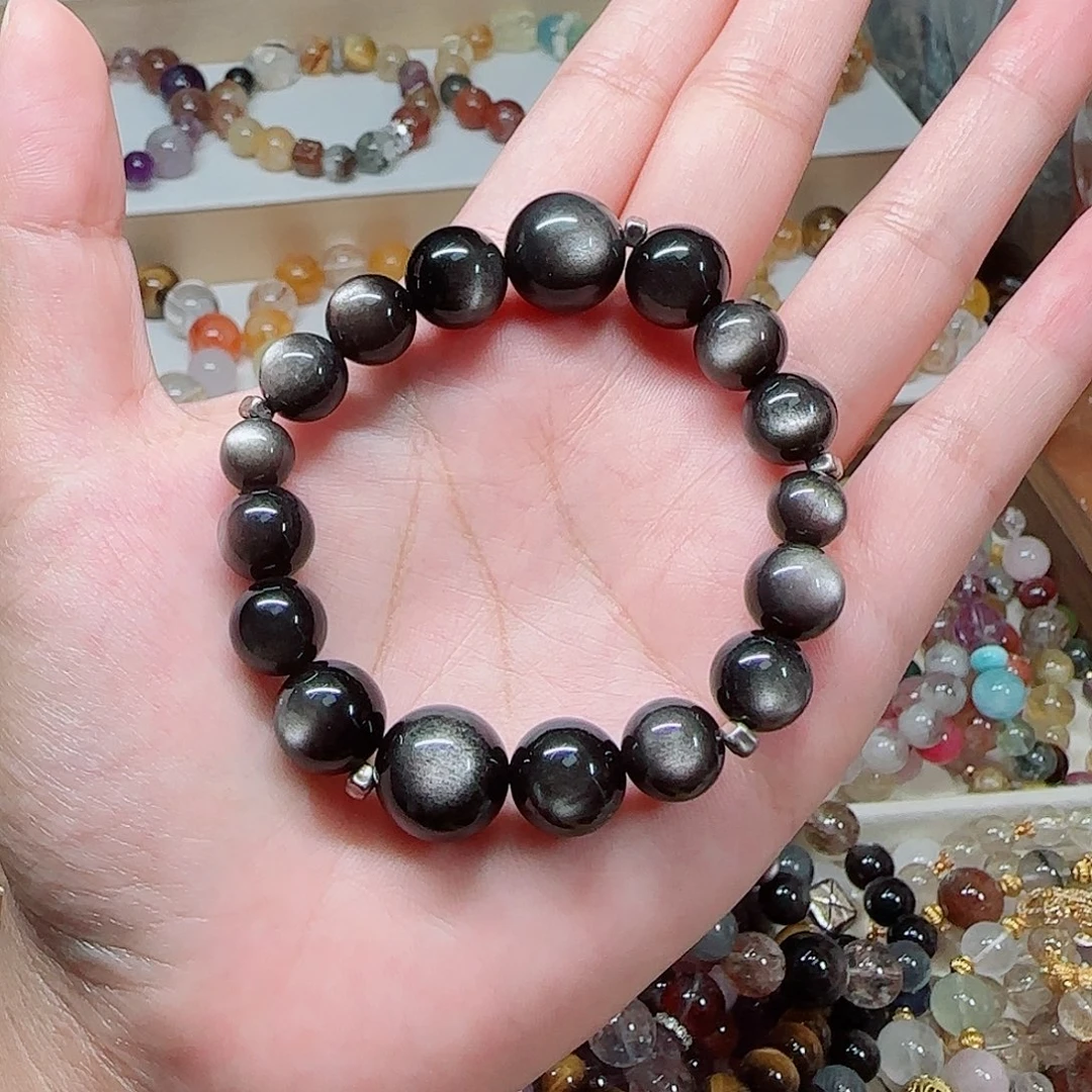 o***&水晶未镶嵌手串银耀石10mm
