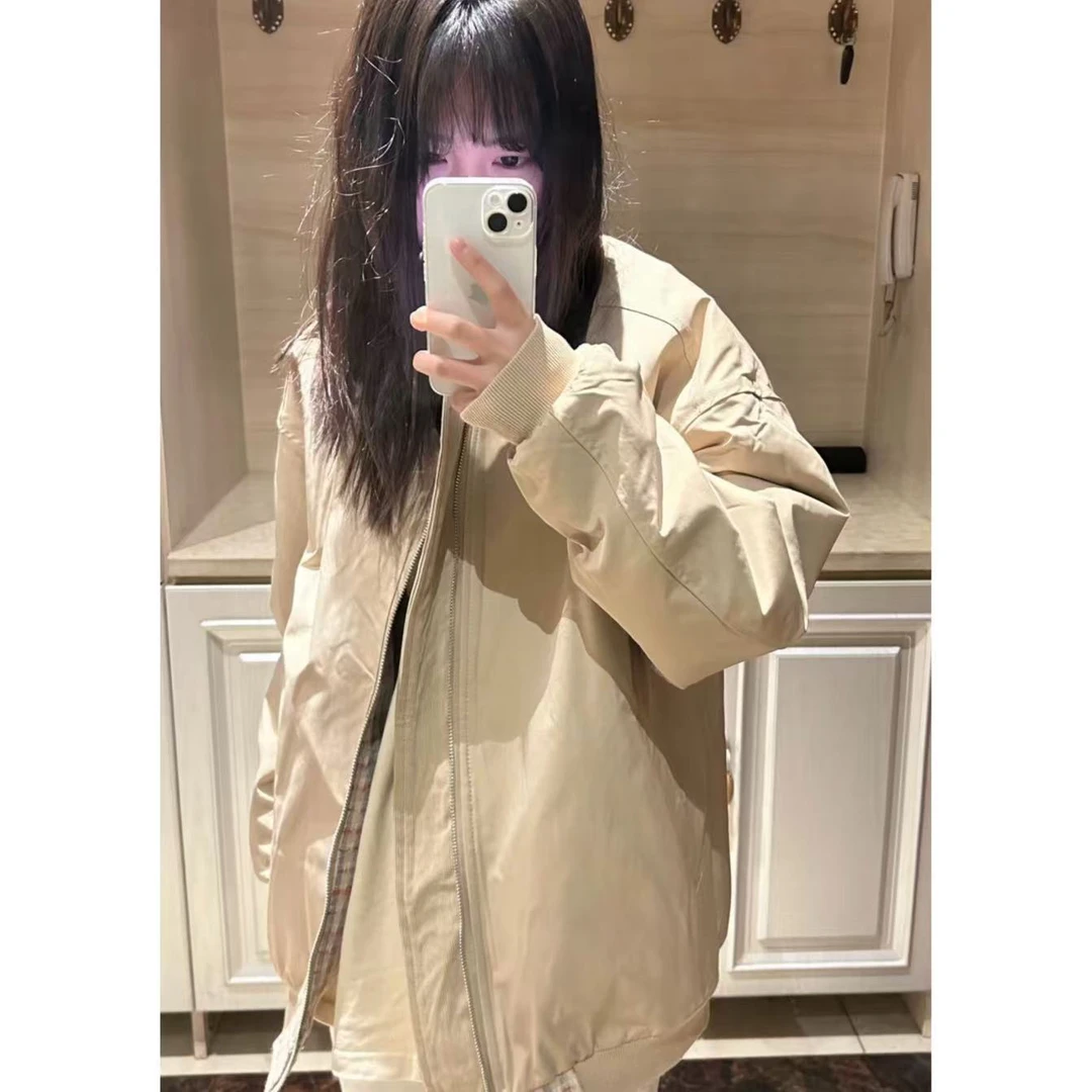 《头头女装》外套百搭宽松两穿ins棒球服外穿#04402