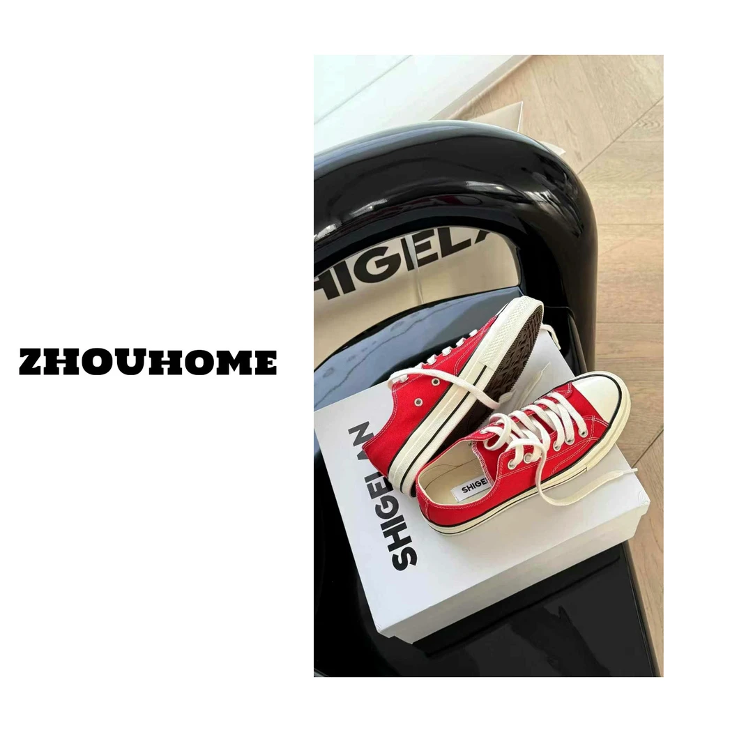 【周周服饰】诗歌兰休闲厚底绿色帆布鞋女春夏2025新款