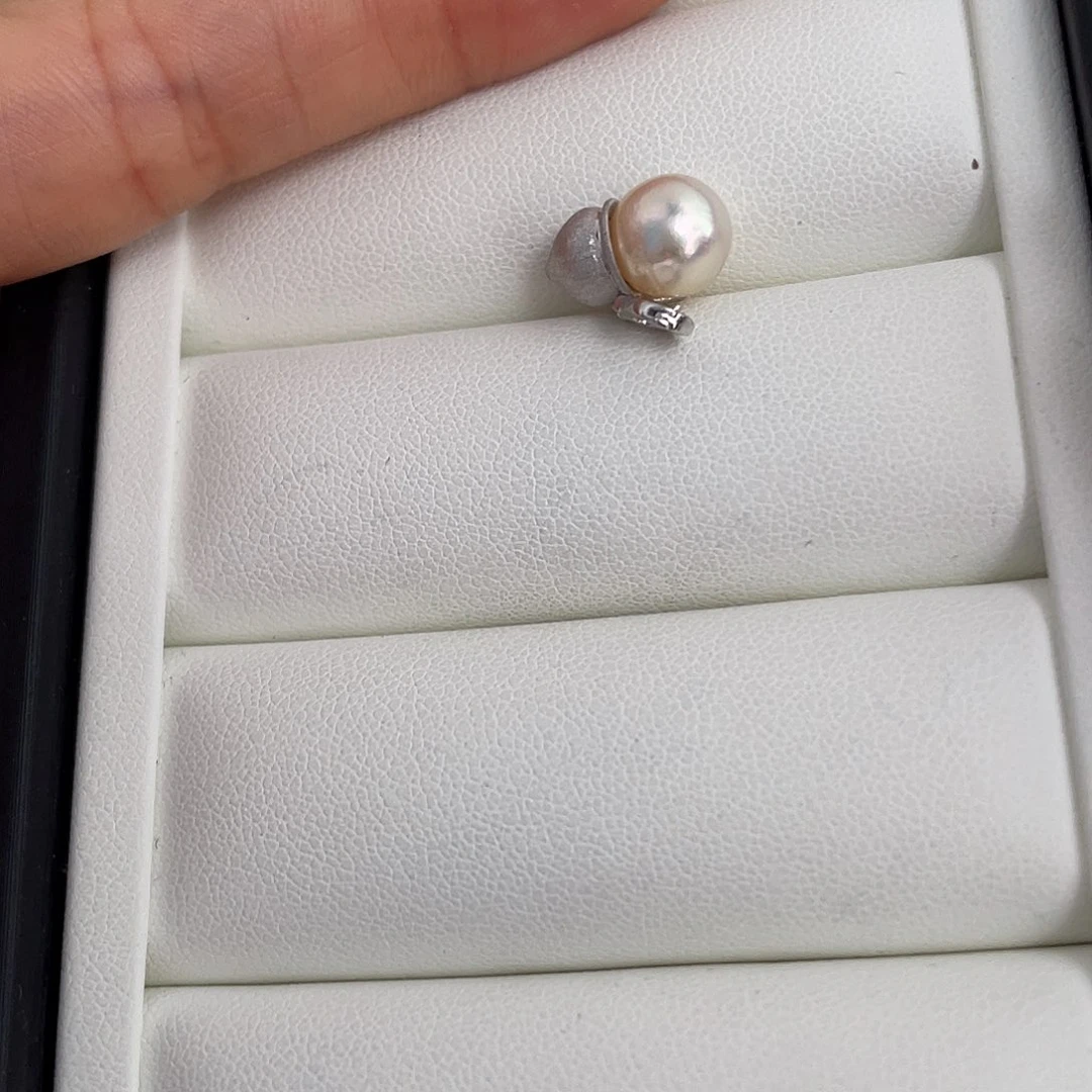 吊坠(不含链)银S925镶嵌海水珍珠