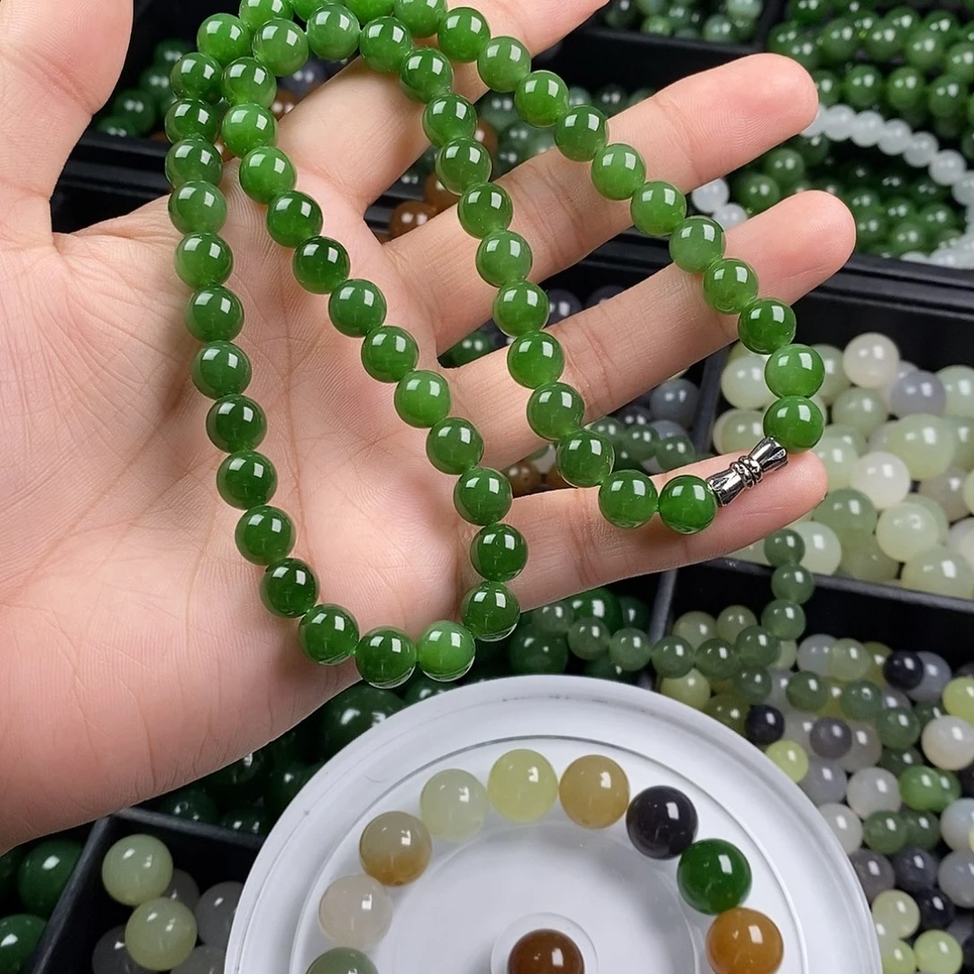 手链未镶嵌和田玉（碧玉）