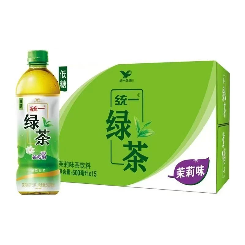 统一绿茶网红宿舍饮料500ml*9瓶半25年新日期批发正品
