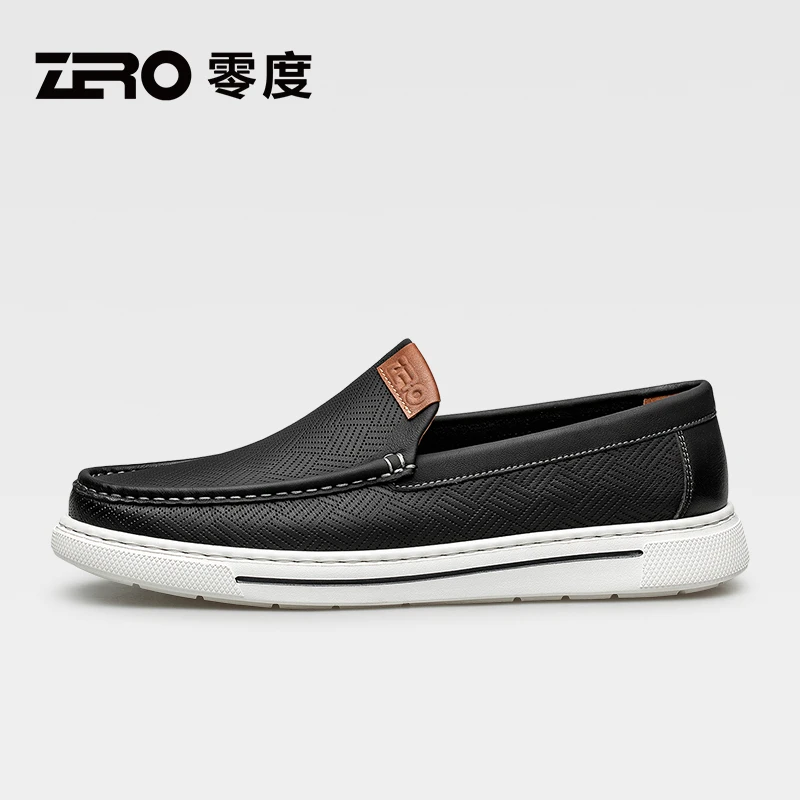 【25年新品】ZRO零度时尚百搭男软底休闲皮鞋春季真皮商务皮鞋51329