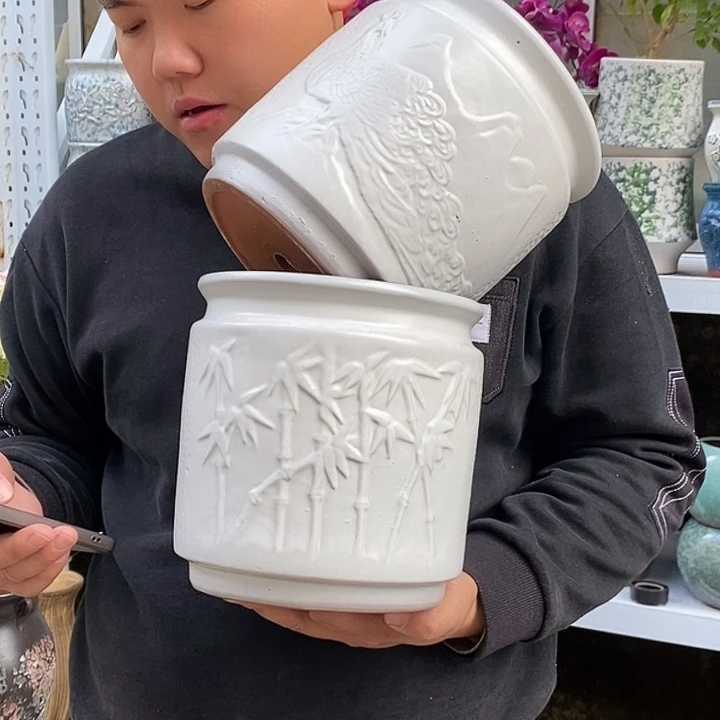 紫砂花盆口20高20福利